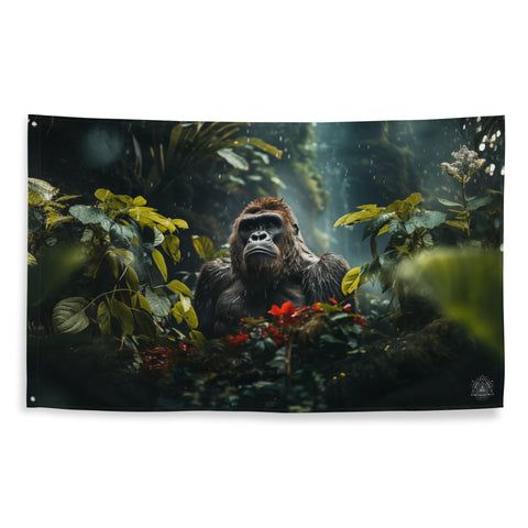 About my Brain Institute Wall Art Gorilla Spirit Animal Flag Wall Art