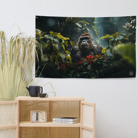 About my Brain Institute Wall Art Gorilla Spirit Animal Flag Wall Art