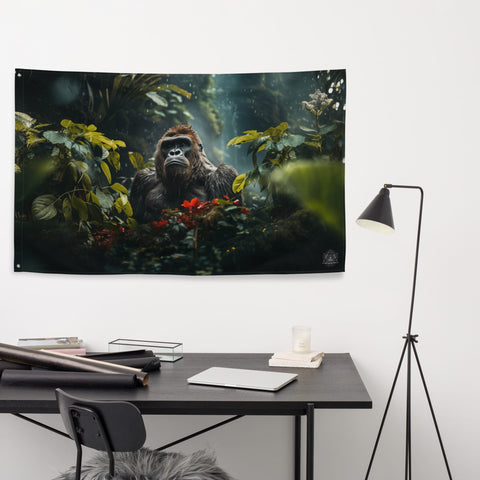 About my Brain Institute Wall Art Gorilla Spirit Animal Flag Wall Art