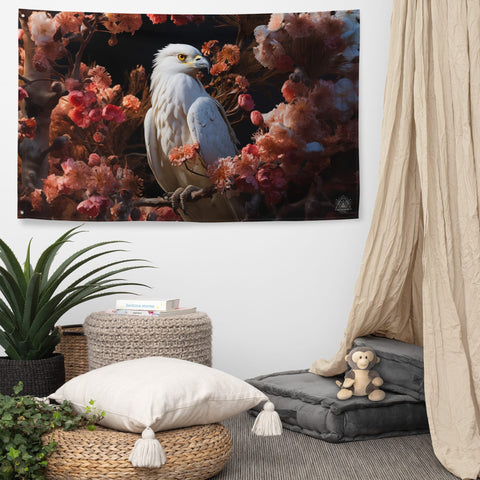 About my Brain Institute Wall Art Hawk Spirit Animal Flag Wall Art