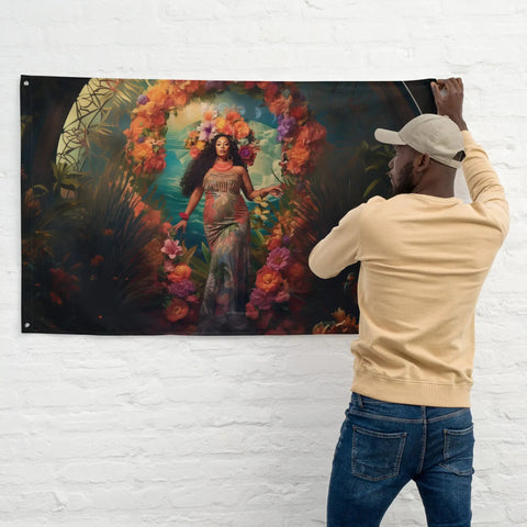 About my Brain Institute Wall Art Hina Goddess Flag Wall Art
