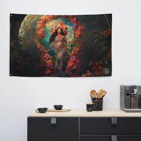 About my Brain Institute Wall Art Hina Goddess Flag Wall Art