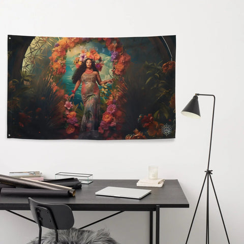 About my Brain Institute Wall Art Hina Goddess Flag Wall Art