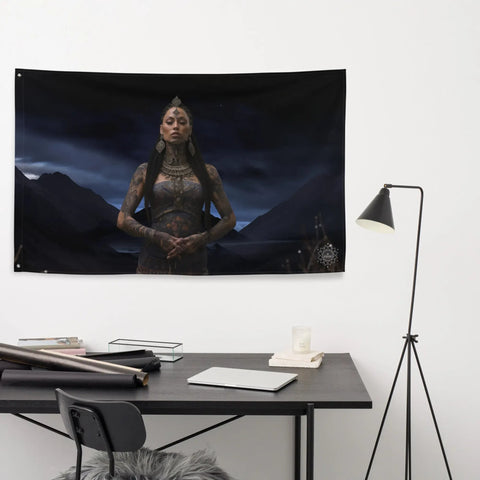 About my Brain Institute Wall Art Hine-Nui-Te-Pō Goddess Flag Wall Art