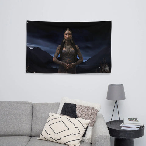 About my Brain Institute Wall Art Hine-Nui-Te-Pō Goddess Flag Wall Art