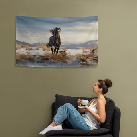 About my Brain Institute Wall Art Horse Spirit Animal Flag Wall Art
