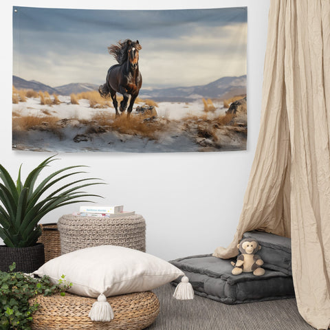About my Brain Institute Wall Art Horse Spirit Animal Flag Wall Art