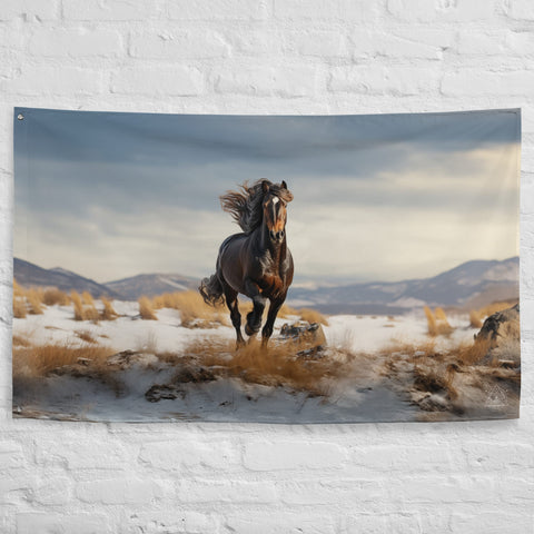 About my Brain Institute Wall Art Horse Spirit Animal Flag Wall Art