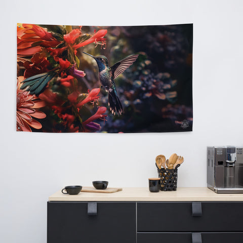 About my Brain Institute Wall Art Hummingbird Spirit Animal Flag Wall Art