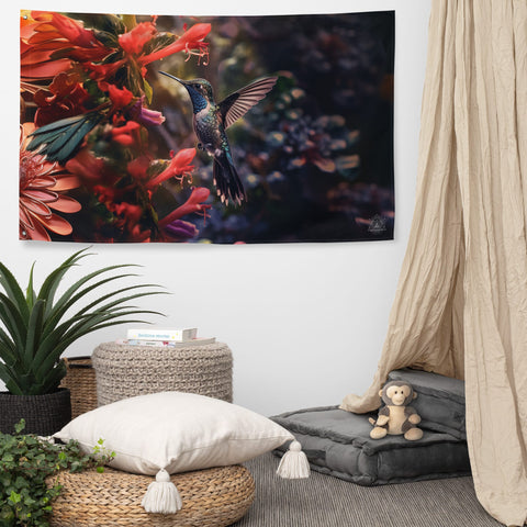 About my Brain Institute Wall Art Hummingbird Spirit Animal Flag Wall Art