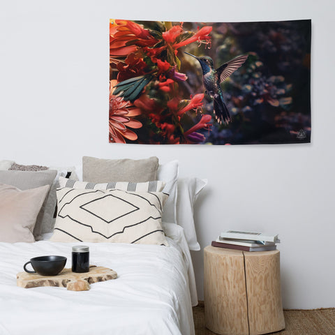 About my Brain Institute Wall Art Hummingbird Spirit Animal Flag Wall Art