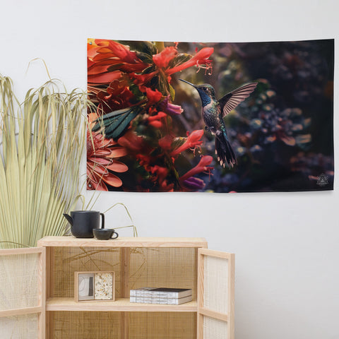 About my Brain Institute Wall Art Hummingbird Spirit Animal Flag Wall Art