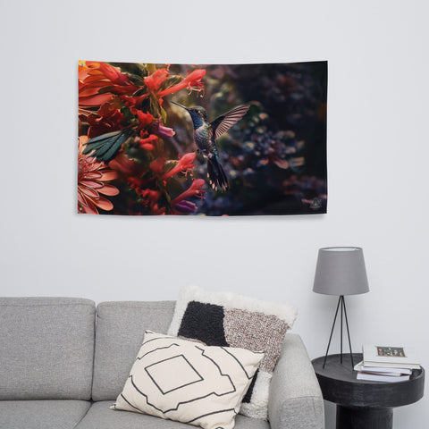 About my Brain Institute Wall Art Hummingbird Spirit Animal Flag Wall Art
