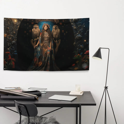 About my Brain Institute Wall Art Jaci Goddess Flag Wall Art