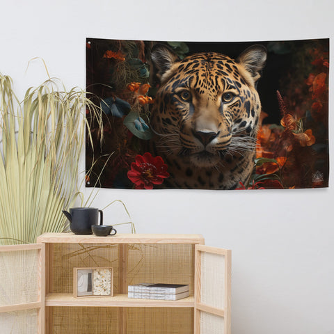 About my Brain Institute Wall Art Jaguar Spirit Animal Flag Wall Art