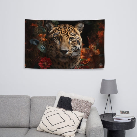 About my Brain Institute Wall Art Jaguar Spirit Animal Flag Wall Art