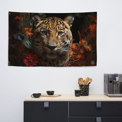 About my Brain Institute Wall Art Jaguar Spirit Animal Flag Wall Art