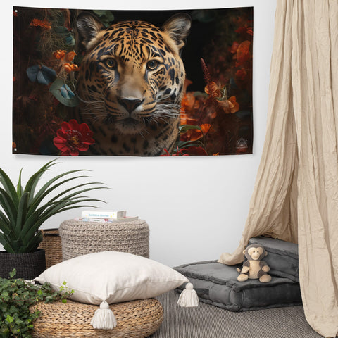 About my Brain Institute Wall Art Jaguar Spirit Animal Flag Wall Art