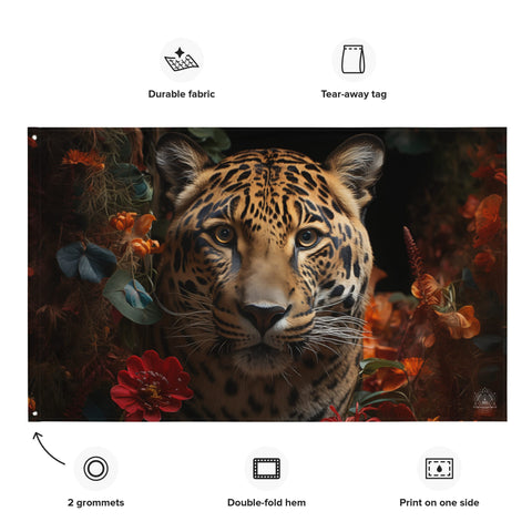 About my Brain Institute Wall Art Jaguar Spirit Animal Flag Wall Art