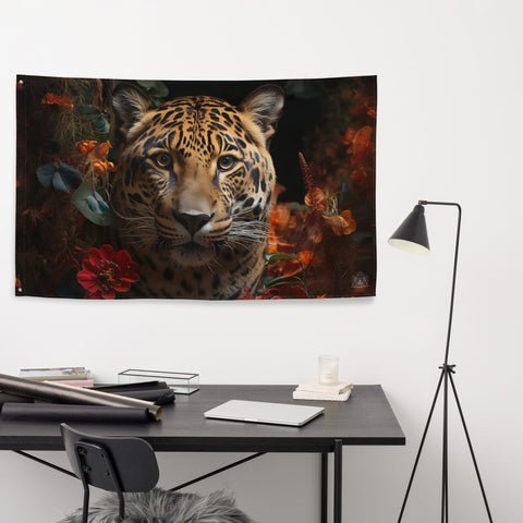 About my Brain Institute Wall Art Jaguar Spirit Animal Flag Wall Art