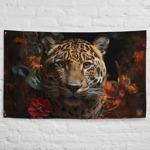 About my Brain Institute Wall Art Jaguar Spirit Animal Flag Wall Art