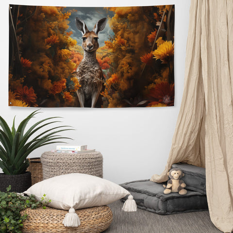 About my Brain Institute Wall Art Kangaroo Spirit Animal Flag Wall Art
