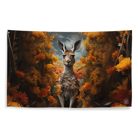 About my Brain Institute Wall Art Kangaroo Spirit Animal Flag Wall Art