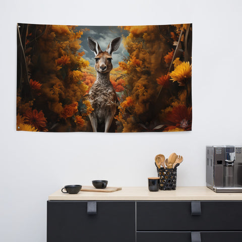 About my Brain Institute Wall Art Kangaroo Spirit Animal Flag Wall Art