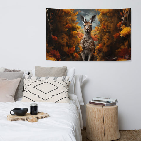 About my Brain Institute Wall Art Kangaroo Spirit Animal Flag Wall Art