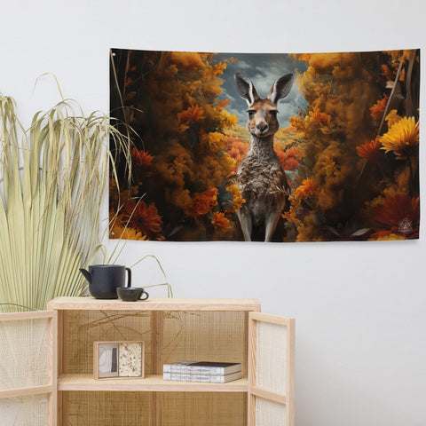 About my Brain Institute Wall Art Kangaroo Spirit Animal Flag Wall Art