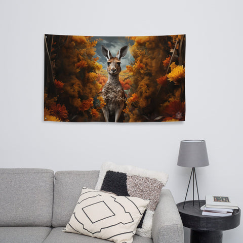 About my Brain Institute Wall Art Kangaroo Spirit Animal Flag Wall Art