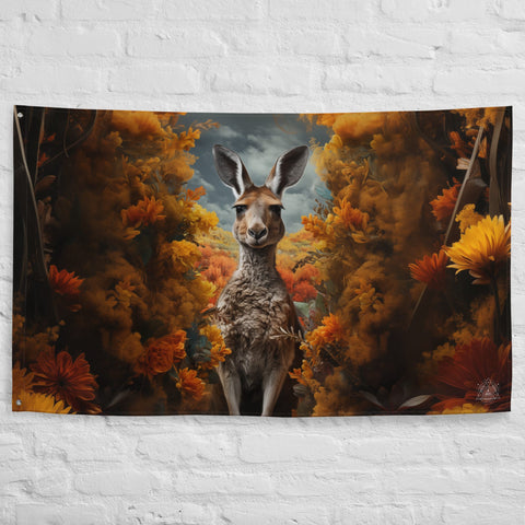 About my Brain Institute Wall Art Kangaroo Spirit Animal Flag Wall Art