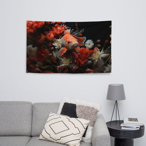 About my Brain Institute Wall Art Koi Fish Spirit Animal Flag Wall Art
