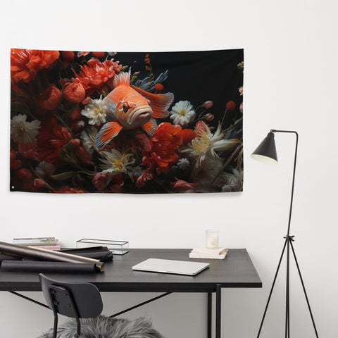About my Brain Institute Wall Art Koi Fish Spirit Animal Flag Wall Art