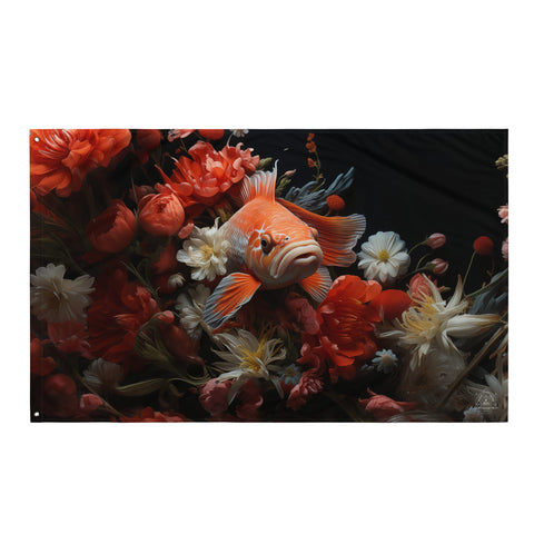 About my Brain Institute Wall Art Koi Fish Spirit Animal Flag Wall Art