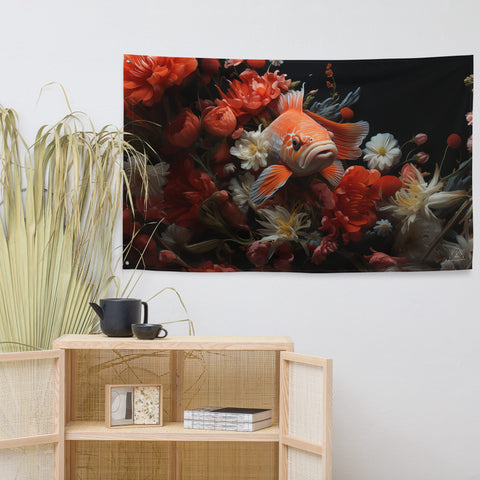 About my Brain Institute Wall Art Koi Fish Spirit Animal Flag Wall Art