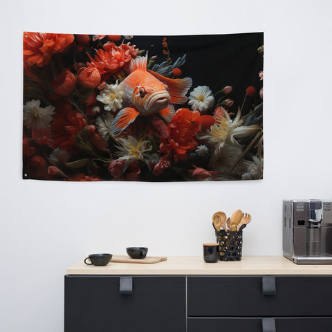 About my Brain Institute Wall Art Koi Fish Spirit Animal Flag Wall Art