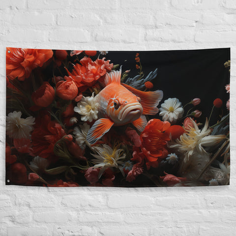 About my Brain Institute Wall Art Koi Fish Spirit Animal Flag Wall Art