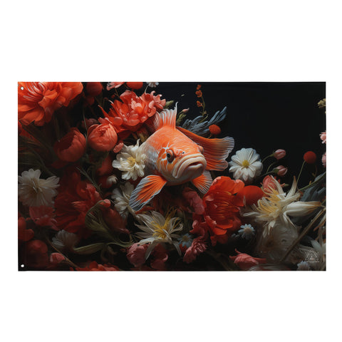About my Brain Institute Wall Art Koi Fish Spirit Animal Flag Wall Art