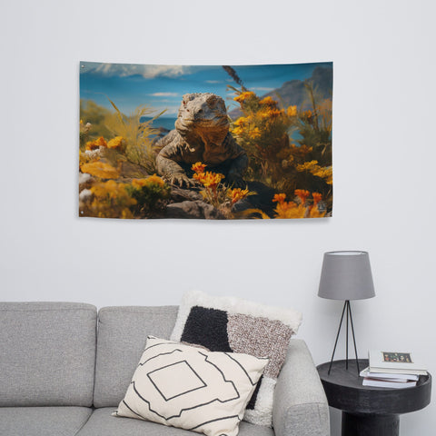 About my Brain Institute Wall Art Komodo Dragon Spirit Animal Flag Wall Art