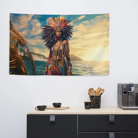 About my Brain Institute Wall Art Lemanja Goddess Flag Wall Art