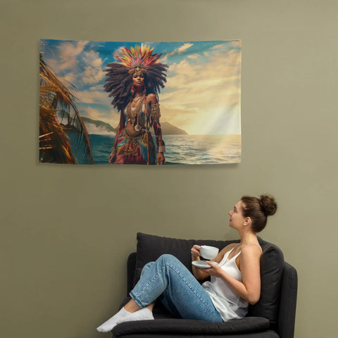 About my Brain Institute Wall Art Lemanja Goddess Flag Wall Art