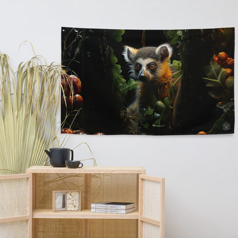 About my Brain Institute Wall Art Lemur Spirit Animal Flag Wall Art