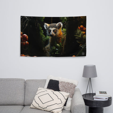 About my Brain Institute Wall Art Lemur Spirit Animal Flag Wall Art