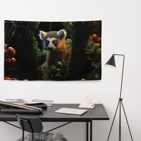 About my Brain Institute Wall Art Lemur Spirit Animal Flag Wall Art