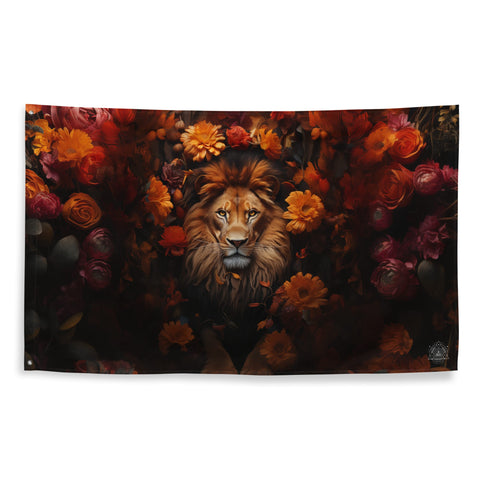 About my Brain Institute Wall Art Lion Spirit Animal Flag Wall Art