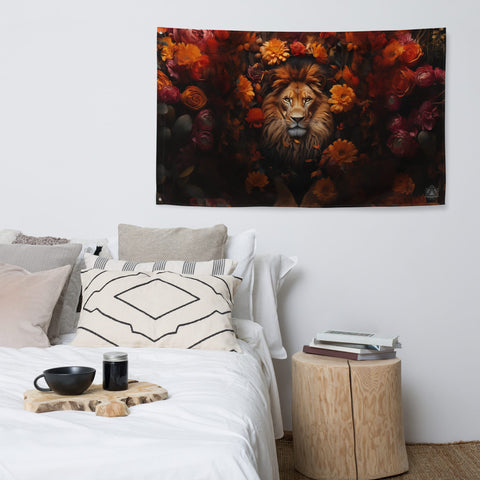 About my Brain Institute Wall Art Lion Spirit Animal Flag Wall Art