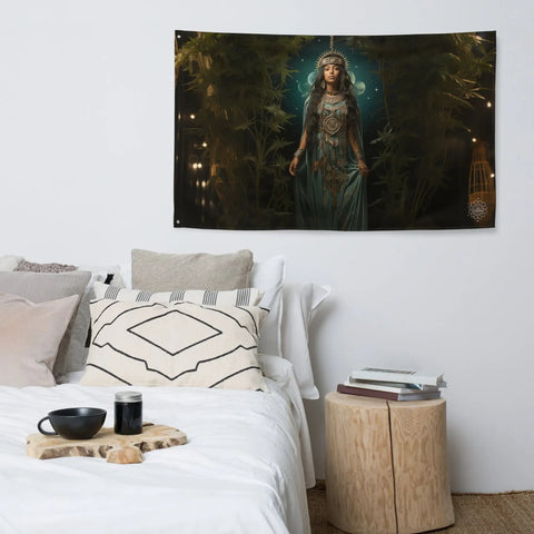 About my Brain Institute Wall Art Mama Quilla Goddess Flag Wall Art