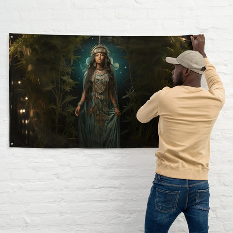 About my Brain Institute Wall Art Mama Quilla Goddess Flag Wall Art