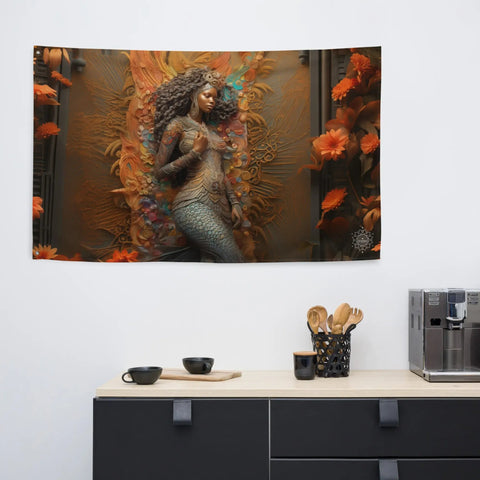About my Brain Institute Wall Art Mami Wata Goddess Flag Wall Art